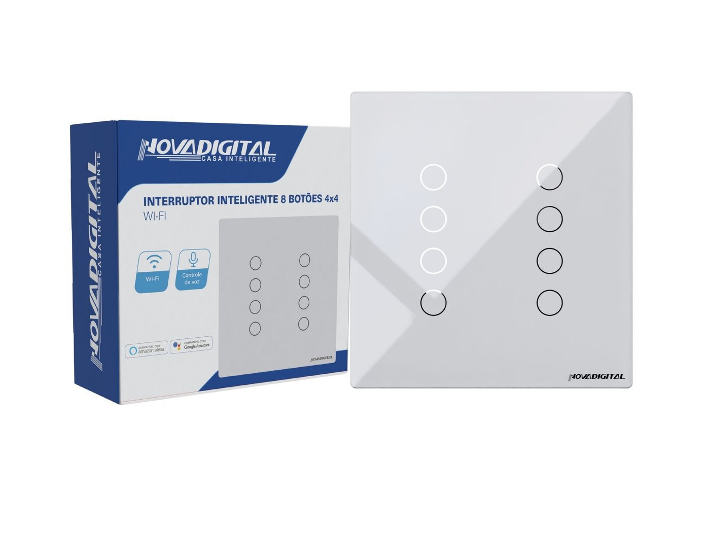 Interruptor Inteligente 4x4 Wi-Fi - Novadigital Smart