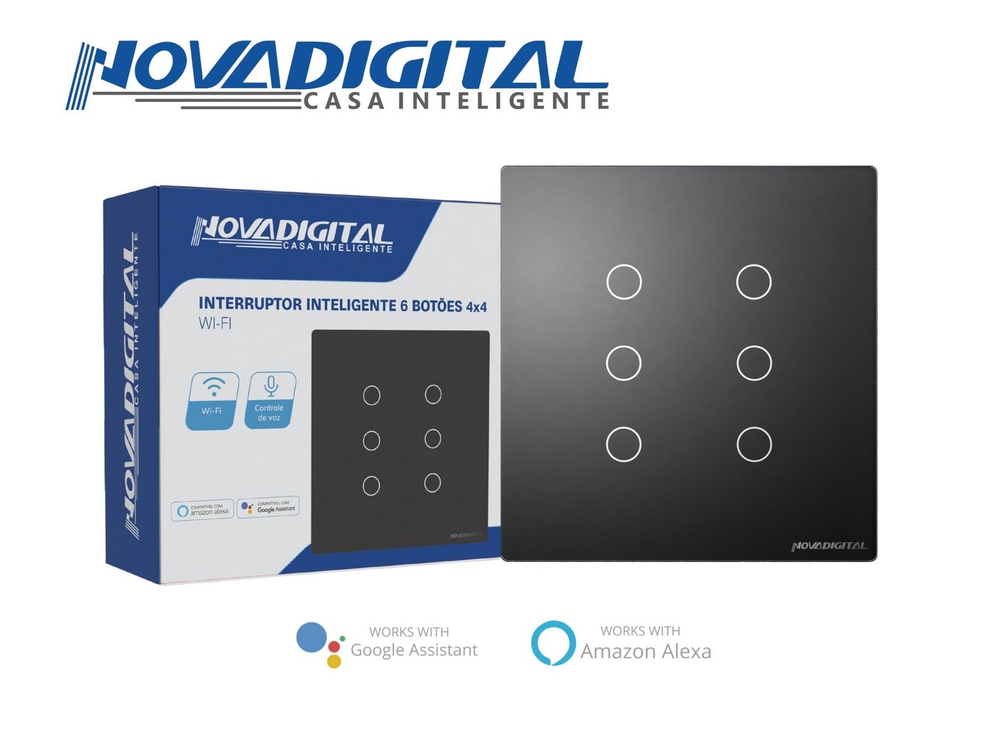 Interruptor Inteligente 4x4 Wi-Fi - Novadigital Smart