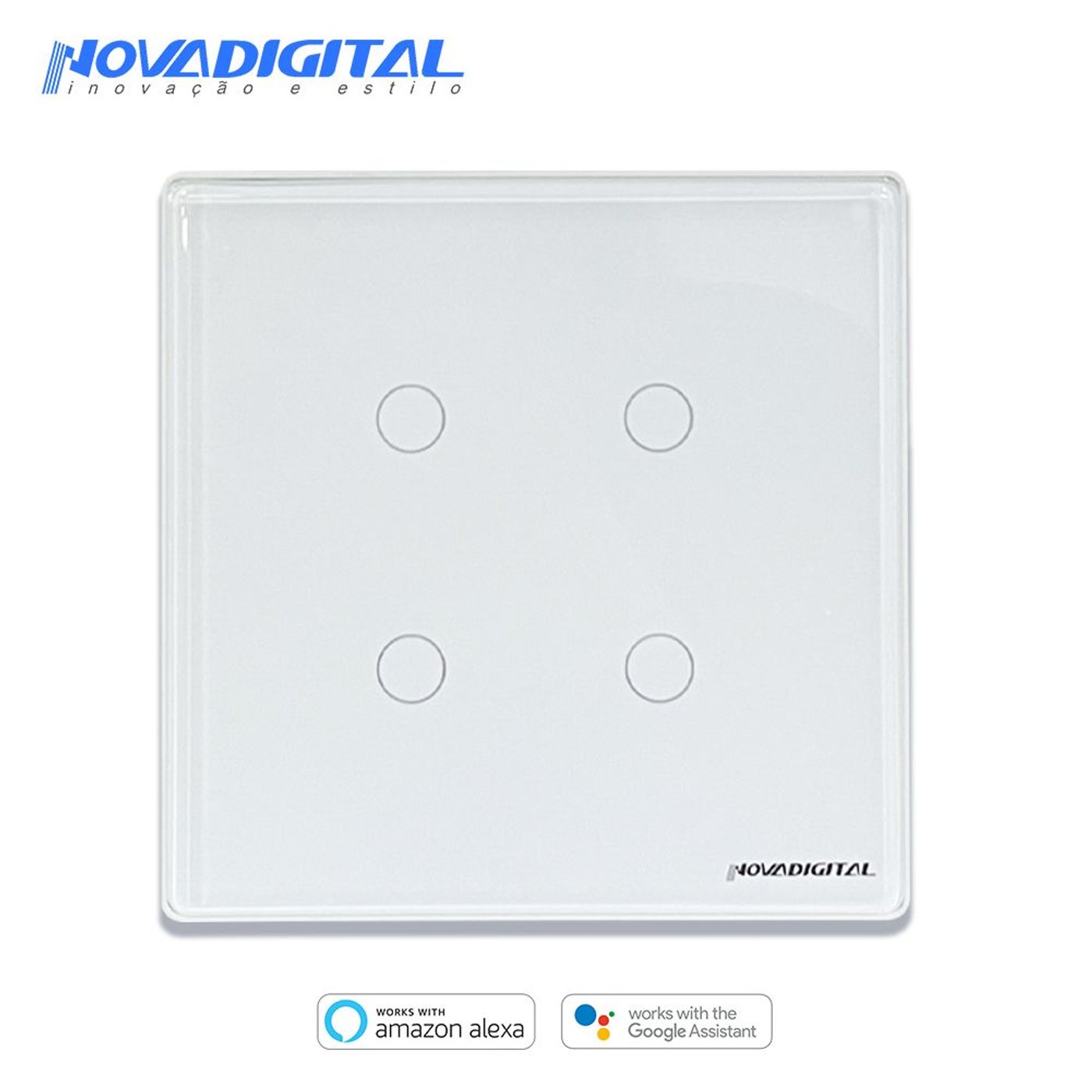 Interruptor Inteligente Touch Nova Digital Zigbee 4 Botões Branco -  Luminolândia