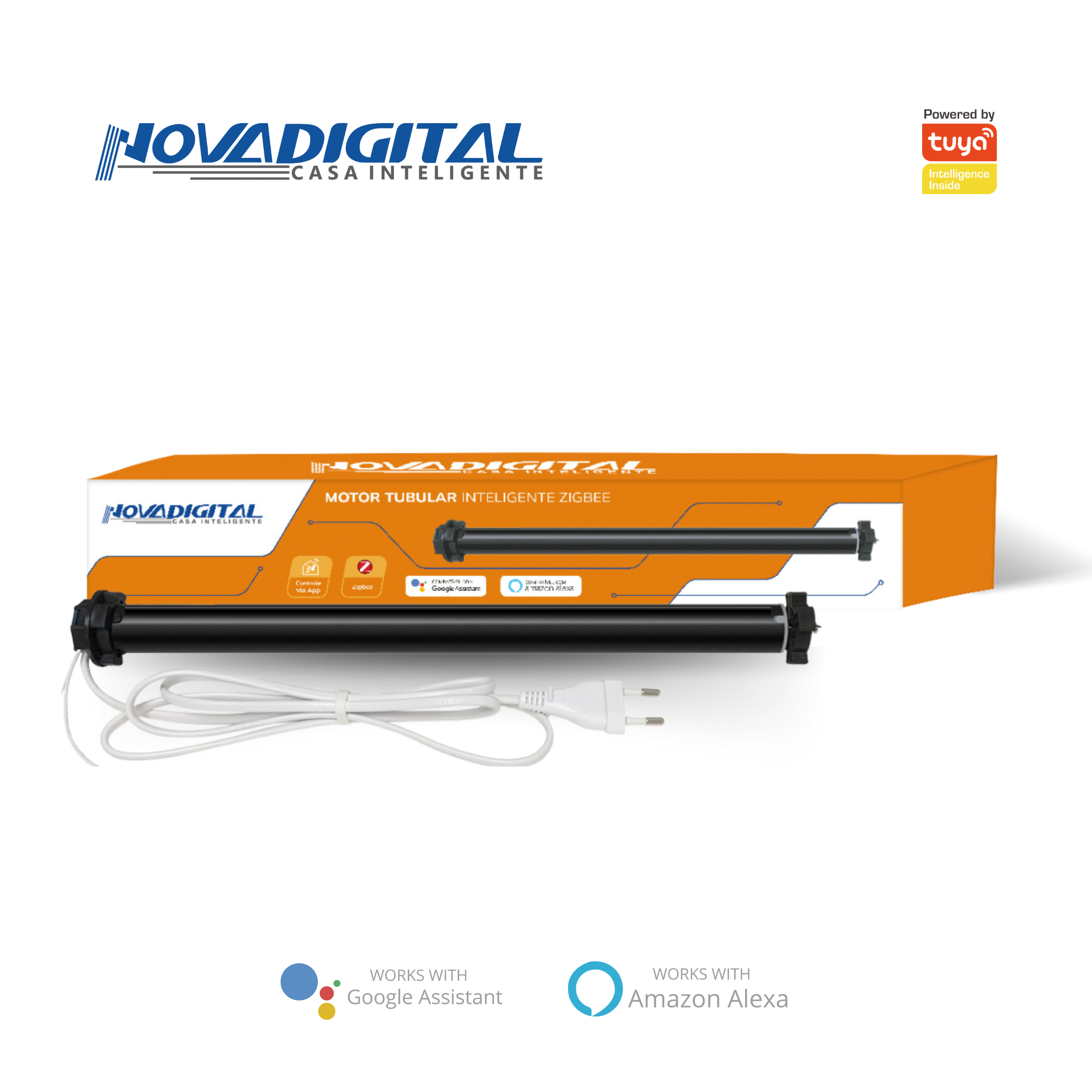 Motor tubular inteligente Zigbee Novadigital Smart
